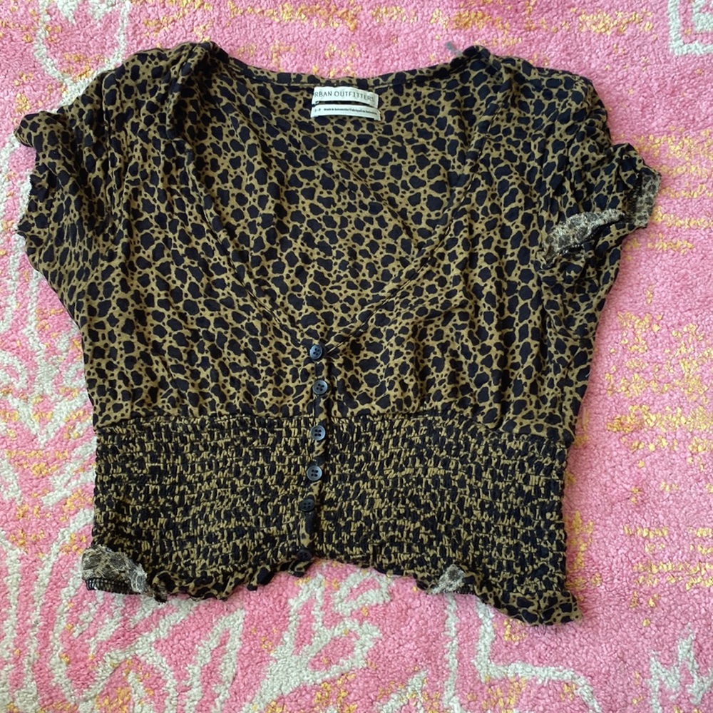 Urban Outfitters Leopard Crop Top